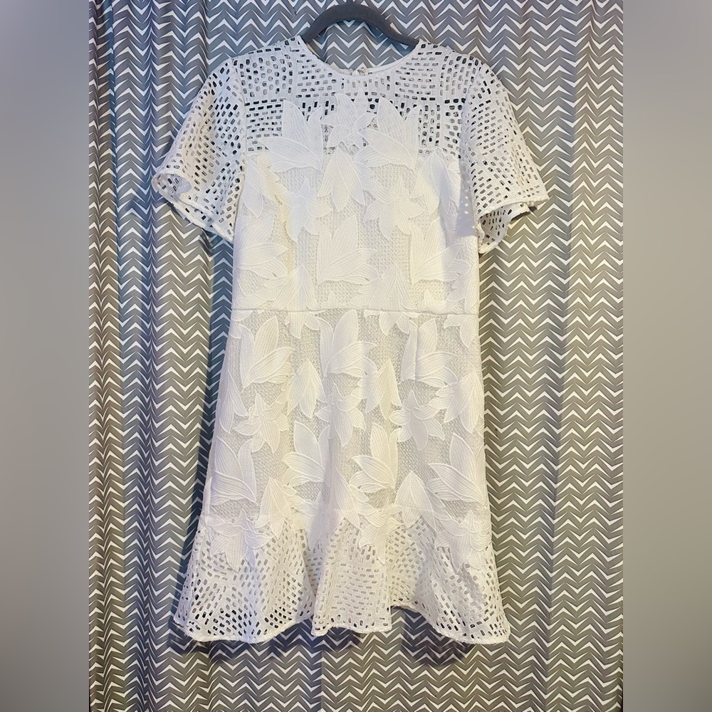 REISS | Damara Lace Mini Dress, US8 - Picture 4 of 10